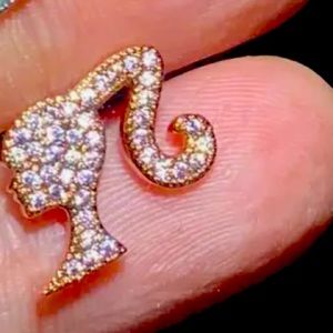 Barbie inspired rhinestone earrings